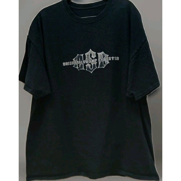 Wild Bills Airboat Tours Shirt Men’s 2XL OSG Swamp Gangster Tee Black Fader Y2K - Picture 2 of 6